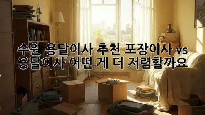 수원 용달이사 추천: 포장이사 vs 용달이사, 어떤 게 더 저렴할까요?
